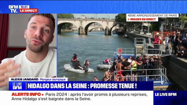Alexis Jandard, plongeur olympique: C'est un grand moment(...)c'était l'excitation et l'attente de tous les athlètes qui iront nager dans la Seine lors de J.O
