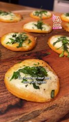 Mini-pizzas blanches aux herbes