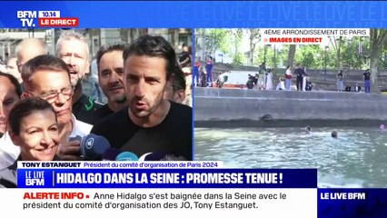 "Une sensation formidable": Tony Estanguet évoque sa baignade dans la Seine, 9 jours avant le début des JO