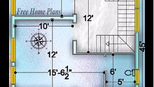 22.5x45 Wes facing 2bk Home plan