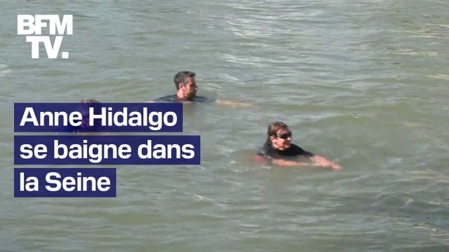 Anne Hidalgo se baigne dans la Seine à 9 jours des JO de Paris
