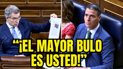 FEIJÓO, a la yugular de SÁNCHEZ con su DISCURSO más FEROZ: “¡El mayor BULO es USTED!”