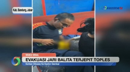Petugas Damkar di Bandung Bantu Lepaskan Jari Balita yang Terjepit di Toples
