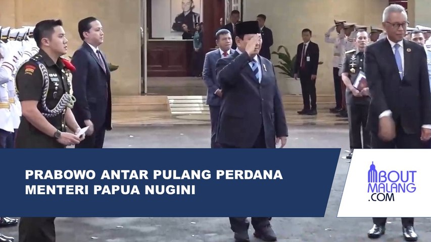 USAI DIKUNJUNGI PERDANA MENTERI PAPUA NUGINI, PRABOWO ANTAR PULANG