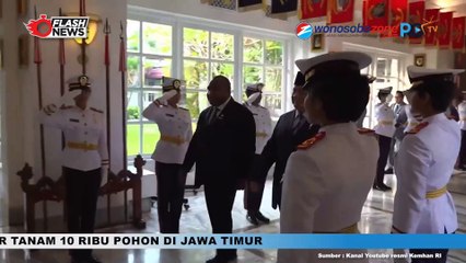 Momen Menteri Pertahanan Prabowo Subianto Terima Kunjungan Perdana Menteri Papua Nugini