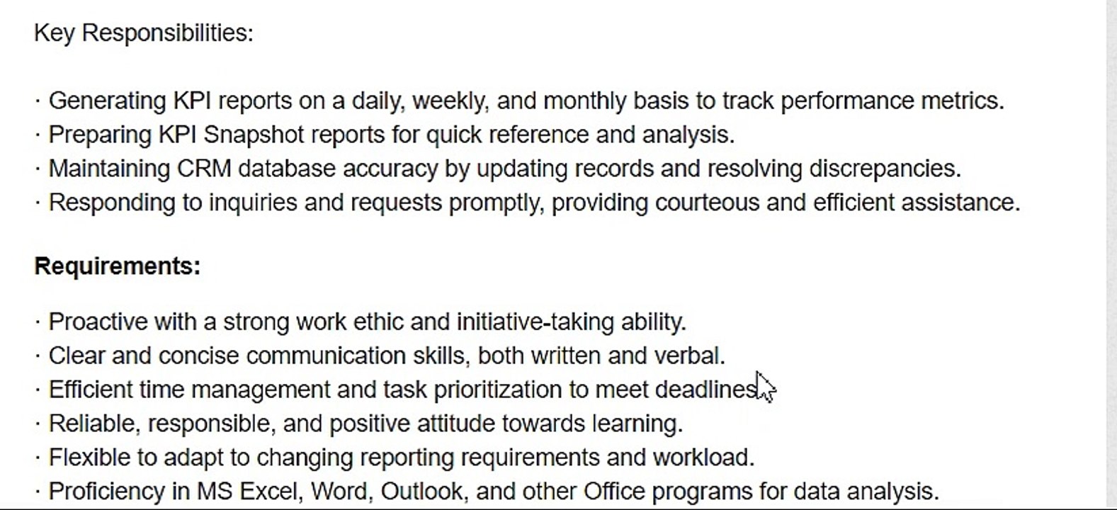 Insights and KPIs Intern - Internship (Paid) Quest Search & Selection ...