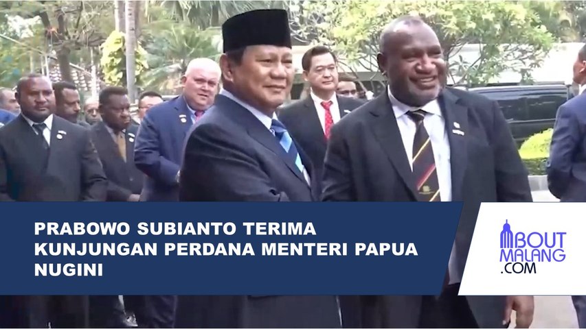 MOMEN PRABOWO SUBIANTO MENERIMA KUNJUNGAN PERDANA MENTERI PAPUA NUGINI