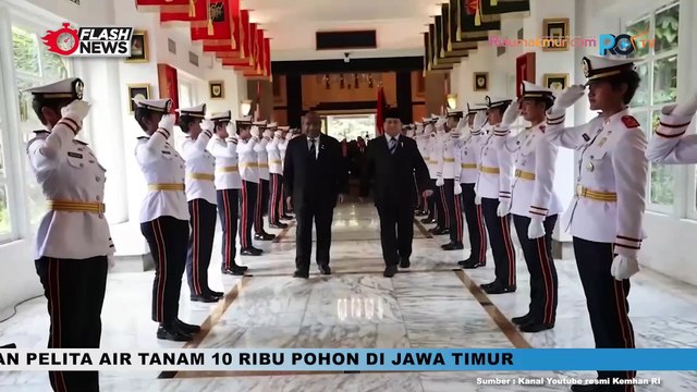 Momen Menhan Prabowo Terima Kunjungan Perdana Menteri Papua Nugini