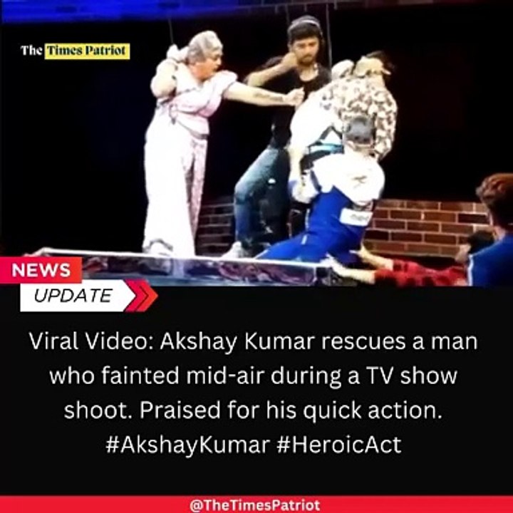Viral Video: Akshay Kumar Heroically Rescues Man Who Fainted Mid-Air During TV Show Shoot!