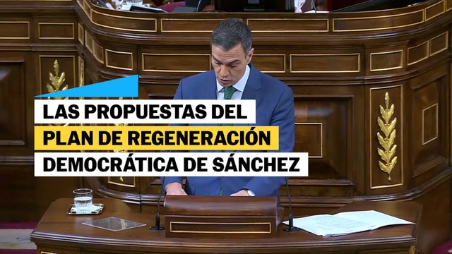 Las propuestas del plan de regeneración democrática de Pedro Sánchez