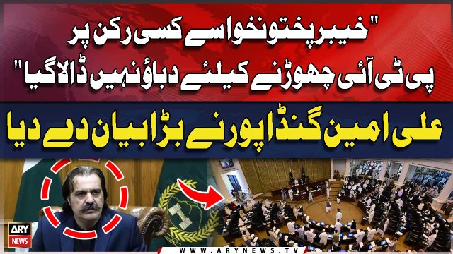 CM KPK Ali Amin Gandapur's Huge Statement | ARY Breaking News