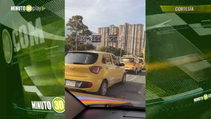 Movilidad reducida en la Autopista Norte por movilización de taxistas