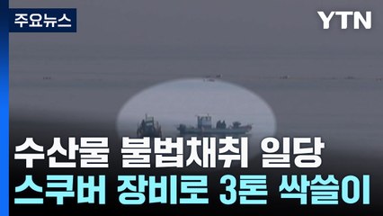 스쿠버 하는 척...1주일 만에 해산물 3톤 '싹쓸이' / YTN