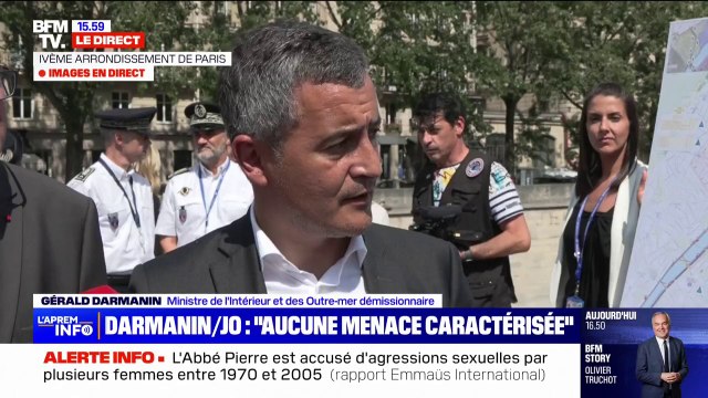 La France sait faire et nous devons avoir confiance en nos policiers et nos gendarmes , déclare Gérald Darmanin, concernant la sécurité pour les JO