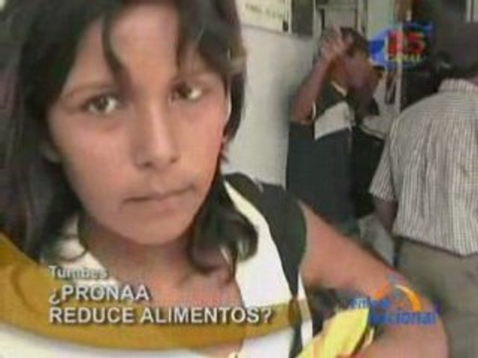 ¿PRONAA REDUCE ALIMENTOS? - TUMBES