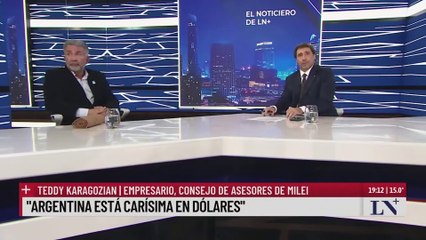 Karagozian no "vislumbra" el crecimiento de la economía: "Mi capacidad de imaginación es diferente a la del Presidente"
