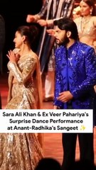 Sara Ali Khan with her ex boyfriend Veer Pahariya dances together at Anant-Radhika's Sangeet Ceremony ✨  #AnantRadhikaCelebration #ARWeddingCelebrations #AnantRadhikaWedding #anantandradhika #anantambaniwedding #anantwedsradhika #AnantRadhika #radhikamerc