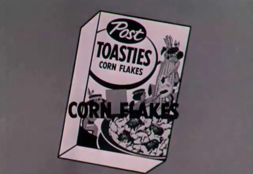 1950s Post Toasties cereal animated Old King Cole TV commercial