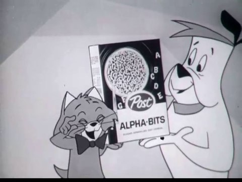1960 Post Alpha-Bits cereal with Ruff & Reddy and Nix the spaceman