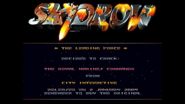 PC Cracktro - The Royal Marines Commando by Skid Row