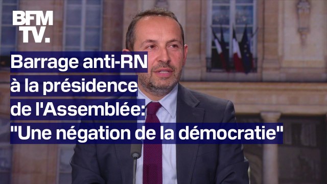 Présidence de l'Assemblée nationale: l'interview de Sébastien Chenu (RN) en intégralité
