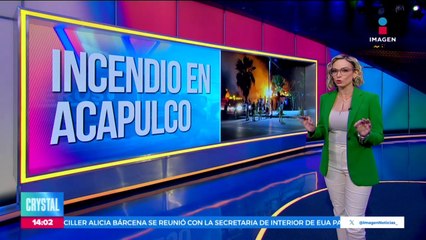 Se registra incendio en playa Papagayo, Acapulco