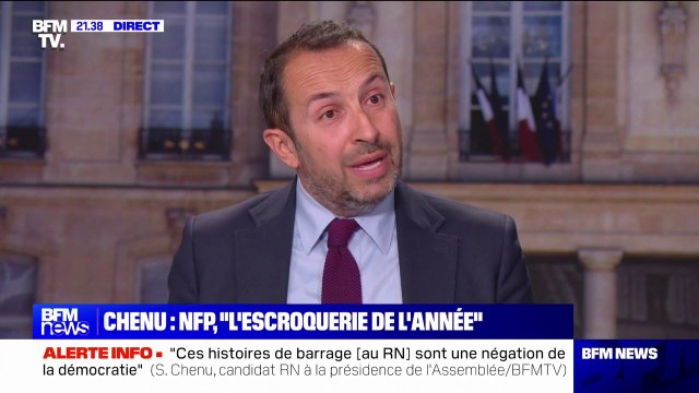 Pour Sébastien Chenu (RN), André Chassaigne, candidat du NFP à la présidence de l'Assemblée, est quelqu'un qui, toute sa vie, a soutenu les pires régimes autoritaires