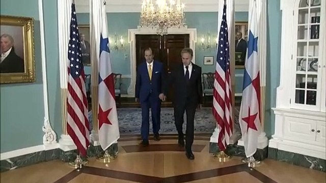 Secretario Antony Blinken se reúne con canciller de Panama Javíer Mertínez Acha