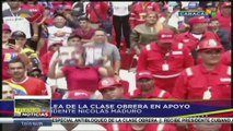 Trabajadores venezolanos expresaron su respaldo al presidente Nicolás Maduro