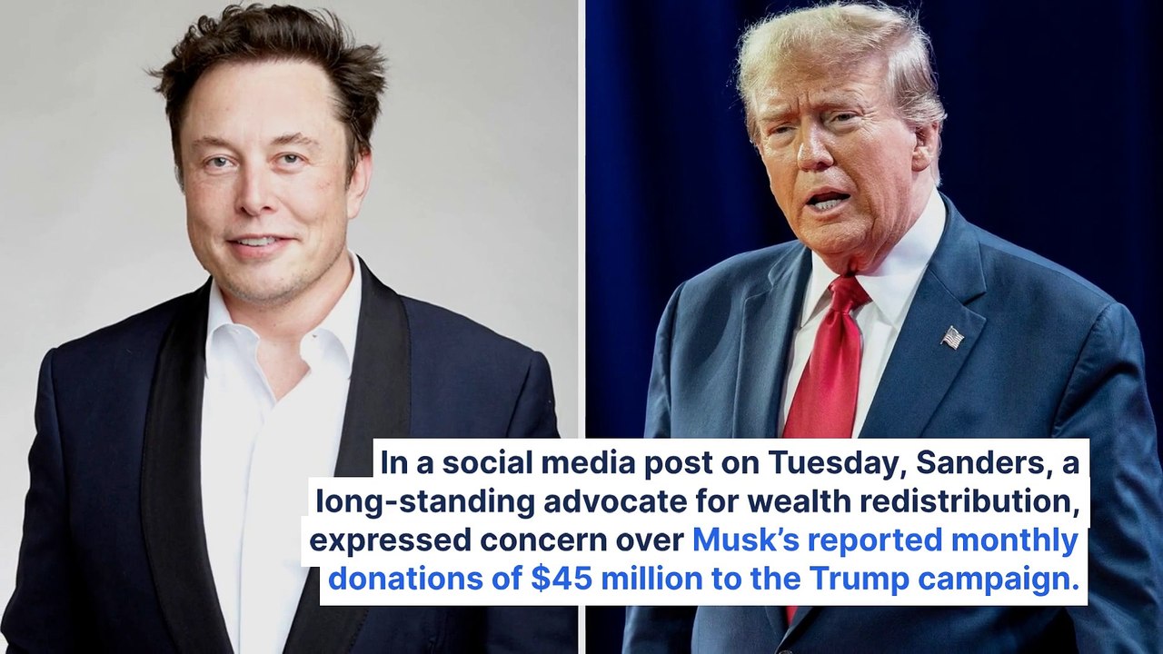 Bernie Sanders Slams Elon Musk's Reported $45M Donations To Trump Campaign: 'We Need A Government That Represents All, Not Just Billionaires'