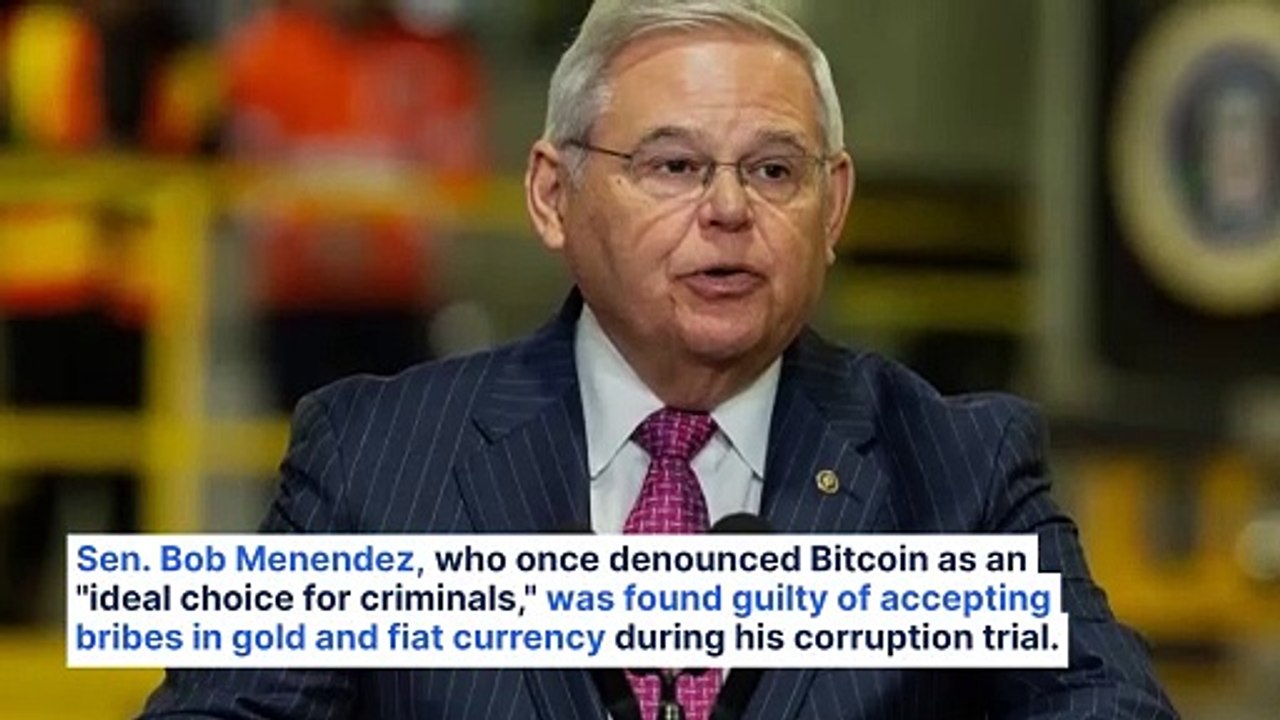 Democratic Senator Who Called Bitcoin An Ideal Choice For Criminals Found Guilty Of Accepting Bribes In Gold, Cash And Luxury Car