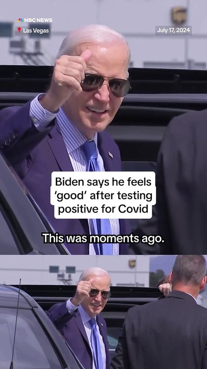 President Biden tells reporters he’s feeling “good” as he leaves Las Vegas