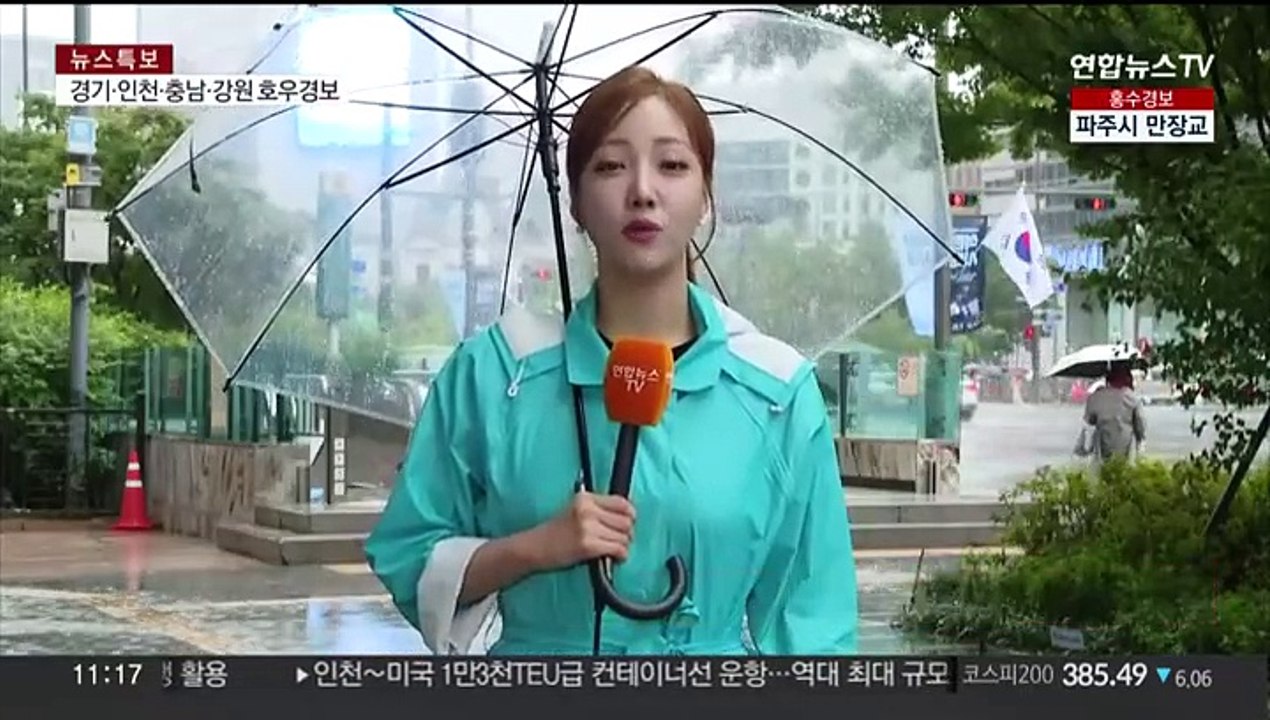 [날씨] 중부 강한 장맛비…시간당 30~70㎜ 물벼락
