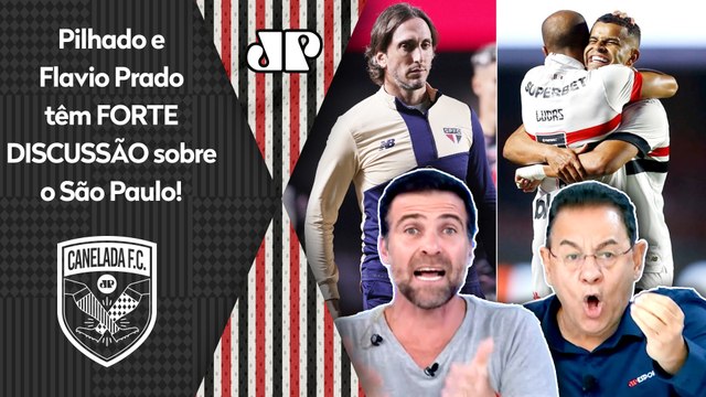 TRETA! QUÊ??? MEU DEUS! VOCÊ TÁ MALUCO! O São Paulo... Pilhado e Flavio Prado DISCUTEM AO VIVO!