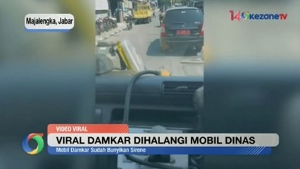 Viral Mobil Damkar Dihalangi Kendaraan Dinas Pemkab di Majalengka