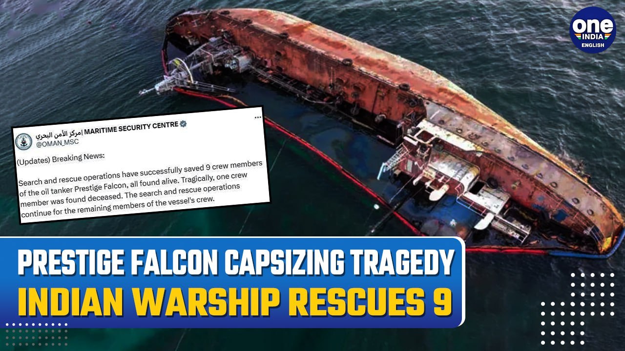 Prestige Falcon Capsizes Off Oman Coast: Indian...