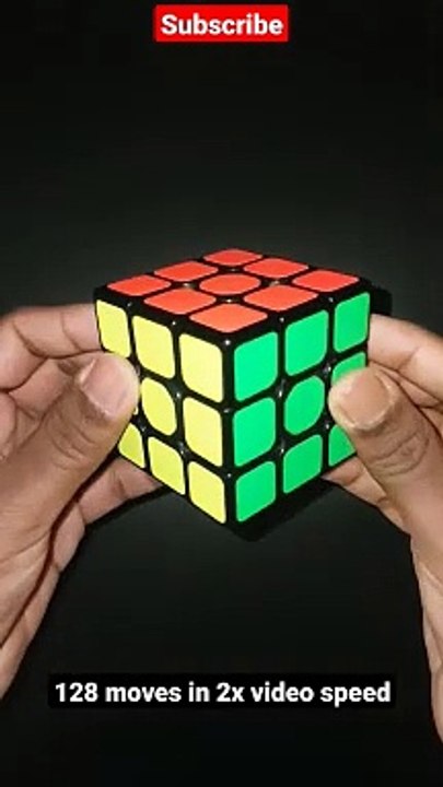 128 moves in 20 seconds (2x video speed) #cube #viral #speed