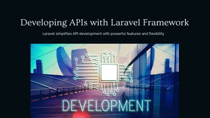 Building APIs in Laravel - Pixxelu Digital Technology
