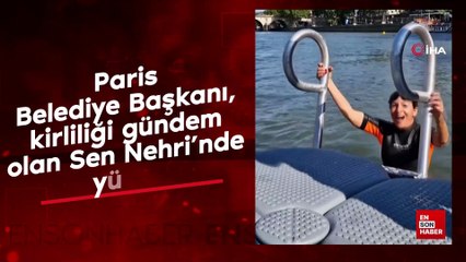 Paris Belediye Başkanı Anne Hidalgo, Sen Nehri'nde yüzdü