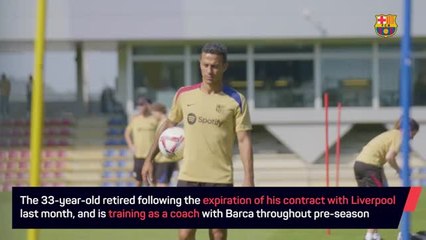 Thiago assists Flick in first Barca training session