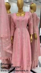 New Designer Party Wear Look Full Heavy Embroidery Sequence Work Gown