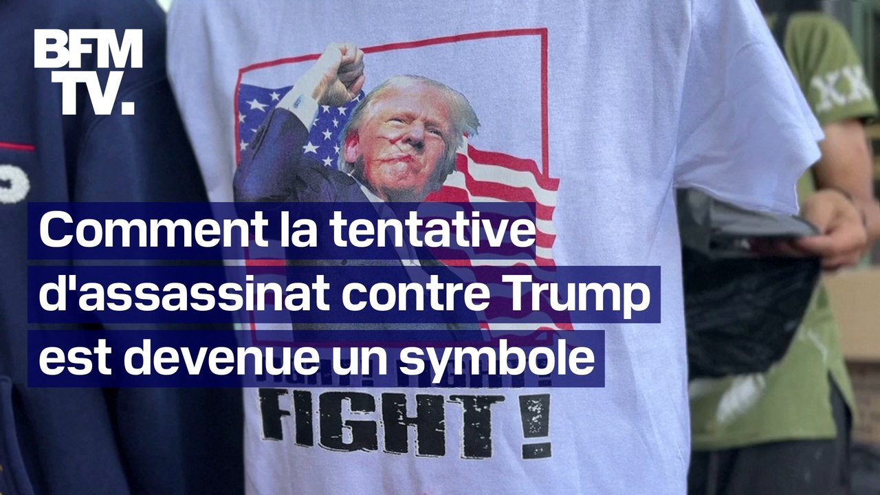 Bandage sur l'oreille, t-shirts "Fight"... Comment la tentative d'assassinat contre Trump est devenue un symbole chez les républicains