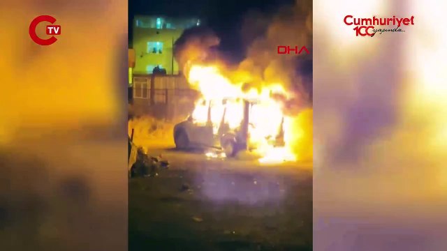 Amcasının park halindeki aracını ateşe verdi