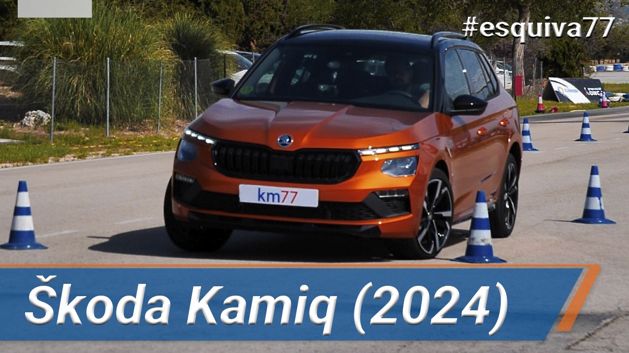 Skoda Kamiq 2024 - Maniobra de esquiva (moose test) y eslalon | km77.com
