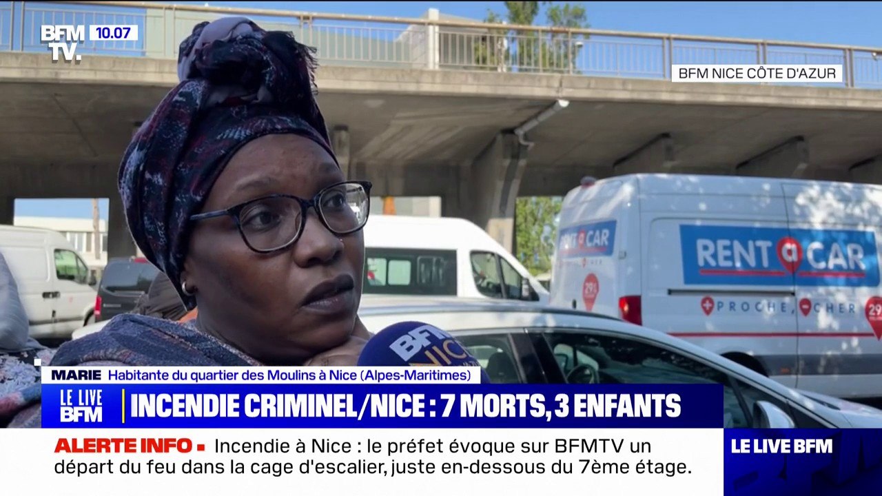 "On est dépassés": une habitante du quartier des Moulins à Nice témoigne après l'incendie mortel