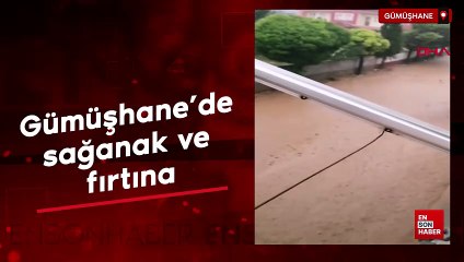 Gümüşhane'de sağanak ve fırtına, tarım arazilerini su bastı