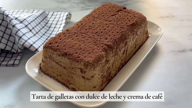 Tarta de galletas y dulce de leche