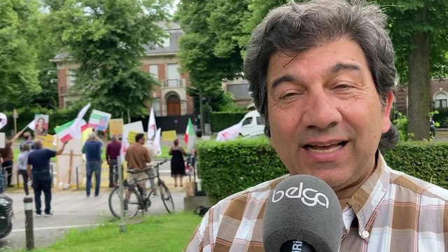 Manifestation à Bruxelles contre la répression d'activistes iraniens en Europe par l'Iran