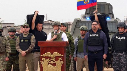 Noboa advierte a las mafias que "tienen las horas contadas" en Ecuador