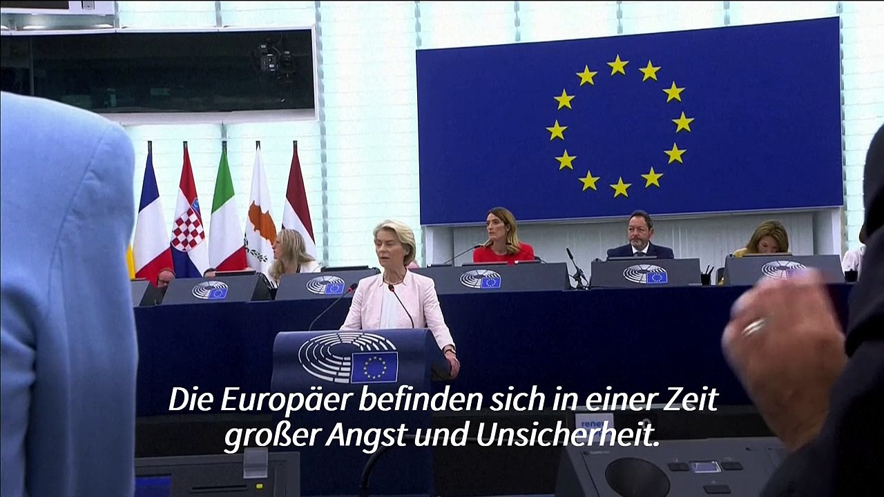 Von der leyen: "europäer durchleben zeit großer angst"